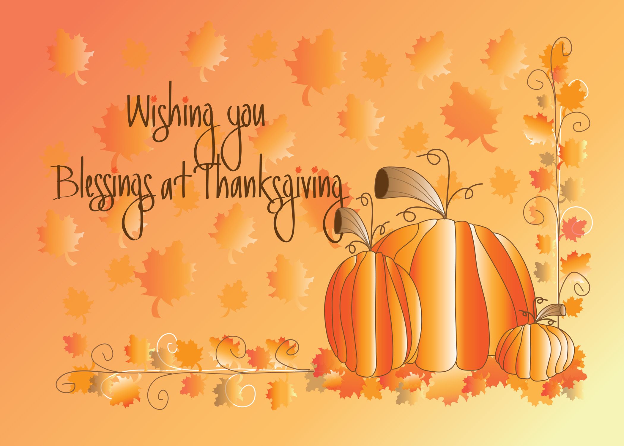 Happy Thanksgiving Blessings Wallpaper